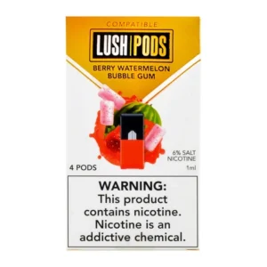 Lush Pods Berry Watermelon Bubble Gum Pack of 4